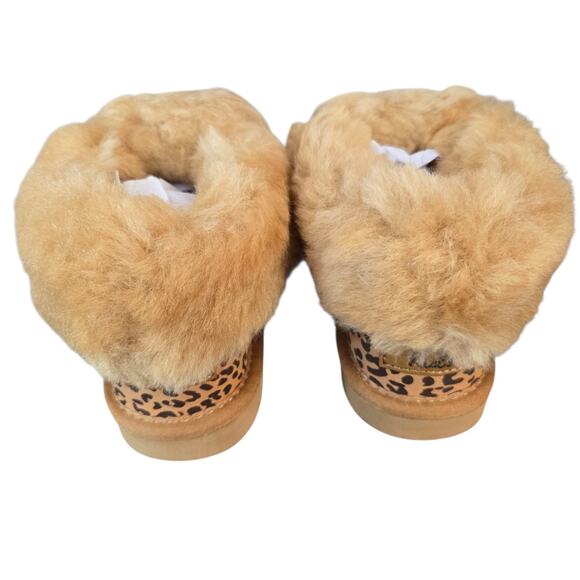New Aerosoles Girls Mini Alaska Toasty Boot Leopard Girls Sz 1 leather wool - Picture 5 of 8